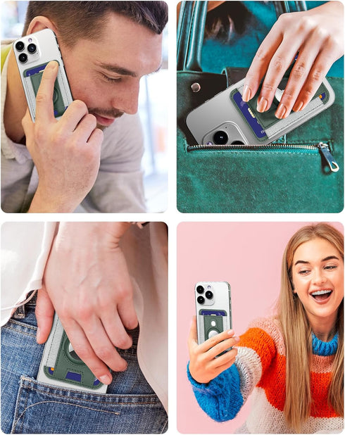 Magnetic Phone Wallet for Apple MagSafe, Card Wallet Holder for iPhone 15 Pro Max/15 Plus/15 Pro/15, 14 Pro Max/14 Plus/14 Pro/14, 13 Pro Max/13 P...