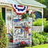 With God All Things are Possible July 4th Patriotic Decorative House Flag, American Religious Cross Anemone Flower Home Yard Garden Outdoor Decor,...