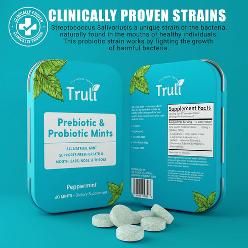 Oral Health Chewable Probiotics | Supports Healthy Teeth, Gums, & Better Breath | Ear, Nose, Throat Immunity for Kids & Adults | Sugar-Free Natura...