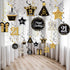 30 Pieces 21st Birthday Party Decorations, 21st Birthday Party Decorative Cards and Hanging Swirls Ceiling Decorations Shiny Celebration Hanging S...
