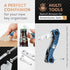 AmazinGizmo Folding Key Holder & Key Organizer Keychain - House & Car Compact Blue Slim Multi Key Chain with Pocket Clip & Carabiner - up to 12 Ke...