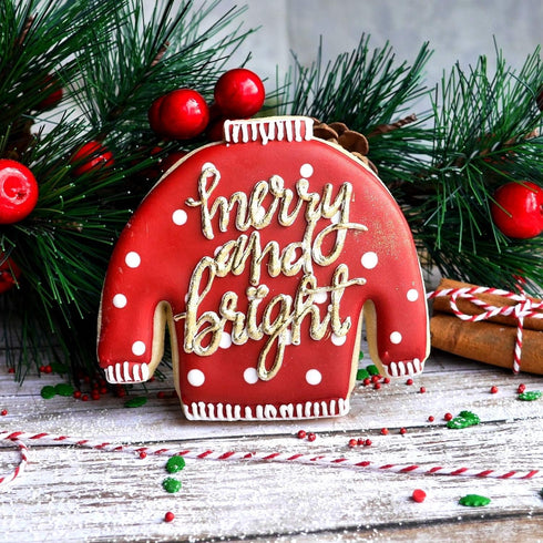 Christmas Sweater Cookie Cutter, Stainless Steel, Dishwasher Safe (Christmas Sweater)...