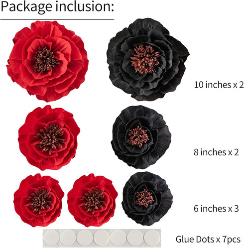 Artificial Paper Flower Decorations for Wall Backdrop Wedding, Giant Paper Flowers, Handcrafted Flowers for Birthday Baby Shower Bridal Shower Nur...