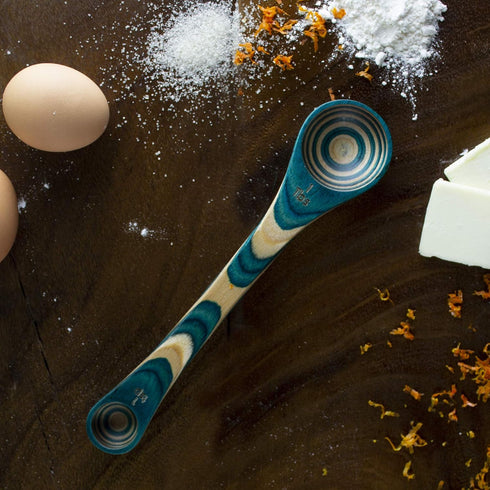 Totally Bamboo Baltique Mykonos Collection 2 in 1 Wooden Measuring Spoon with Tablespoon and Teaspoon Measurements...
