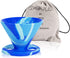 The Original JavaFlex Premium Foldable Silicone Pour Over Coffee Maker and Storage Pouch. Uses #2 V60 Cone Coffee Filters...