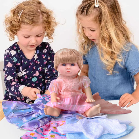Girl Doll Clothes and Accessories 6 Sets Doll Clothes for 12 Inch Dolls Alive-Baby Doll Clothes Dress Pajamas Lovely Baby Doll Outfits Accessories...