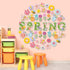 JuGeoZhi Spring Bulletin Board Decorations Set - 50 PCS Flower Butterfly Paper Cutouts Easter Plant Bulletin Board for School Classroom Office Apr...