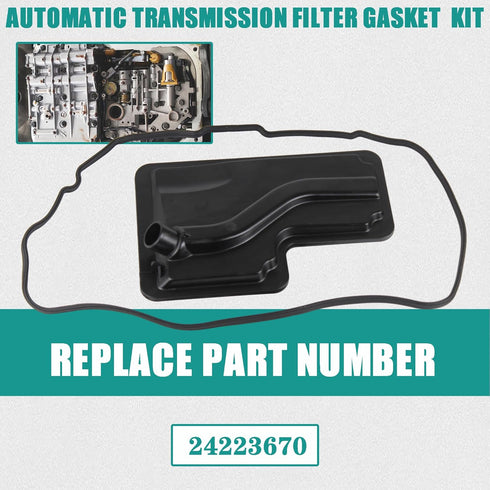 Transmission Filter Oil Pan Gasket Kit Compatible with 2005-2023 Ford Explorer Edge ST/SEL/Limited Fusion S Taurus Limited Lincoln MKS MKT MKZ Bas...
