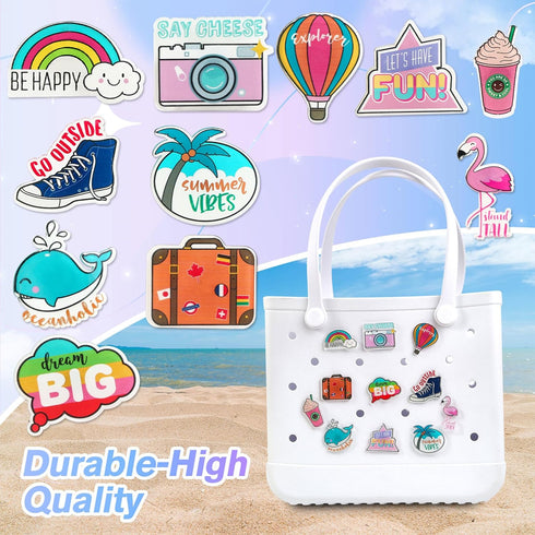 Charms for Bogg Bags, Accessories for Women's Simply Southern Beach Totes Decoration,Insert Accessory for Rubber Beach Bag...