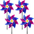 timecity 4 PCS Pinwheels Rose Red & Dark Blue Wind Spinners 9.5inch Sparkly Garden Pinwheel Reflective Windmills Scare Birds Animal Away Spinner f...