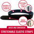 VELCRO Brand 30 Inch Elastic Straps 4 Pack | Stretchable and Adjustable For Snug Fit | Fasten Outdoor Umbrellas, Wood, Tarps, Blankets, Poles, Mor...
