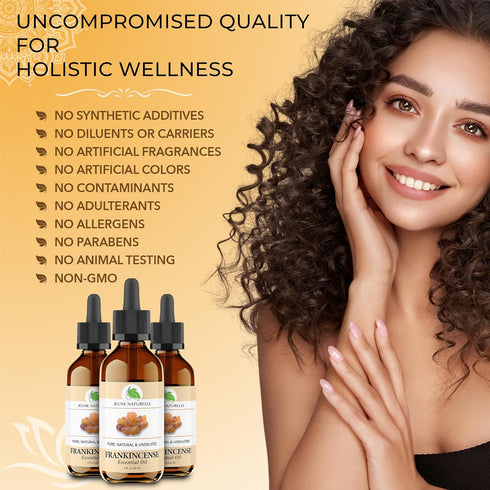 Juene Naturelle Frankincense Essential Oil - 100% Pure, Natural, Concentrated, Therapeutic Grade Frankincense Oil Essential Oil for Skin, for Body...