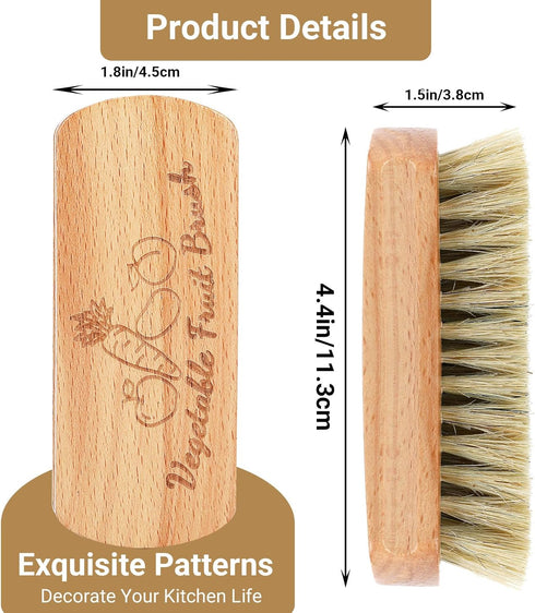 SEPGLITTER Vegetable Brush,Veggie Wash Brushes Potato Brush Cleaning Brush for Potato Carrot Cucumber and Fruits Vegetable Brush Scrubber for Food...