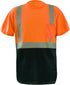 OccuNomix LUX-SSETPBK-O2X Classic Standard High Visibility Short Sleeve Wicking Birdseye Black Bottom T-Shirt, Class 2, 100% ANSI Wicking Polyeste...