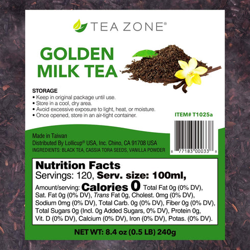 Tea Zone 8.4 oz Golden Milk Tea Bag...