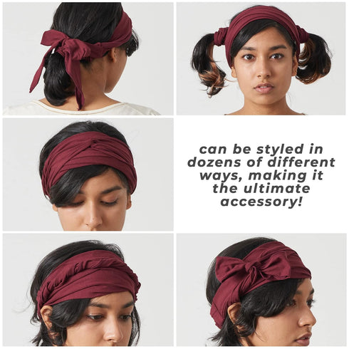 CHARM Japanese Headband Pirate Bandana - Men Ninja Head Wrap Women Hair Band White...