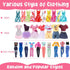 16 Pcs Doll Clothes and Accessories for Doll, 11.5 Inch Doll Outfit Collection Including 3 Short Skirts 2 Sequin Skirts 2 Sets 3 Tops 3 Pants 3 Fl...