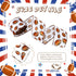 Football Wired Ribbon 2 Rolls 20 Yards Football Printed Wired Ribbon 2 Inches Wide Football Ribbon Football Wired Edge Ribbon for DIY Crafts Wreat...