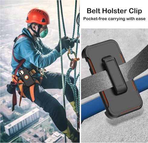 for iPhone 11 Case with Belt Clip Holster,Built-in Screen Protector,Heavy Duty Shockproof Drop Protection Military Grade Durable Phone Cover with ...