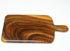Solid Acacia Wood Cutting and Serving Board with Handle – Handmade, Joint Free Displaying Beautiful Continuous Wood Grains, Double-Sided, Small Ch...
