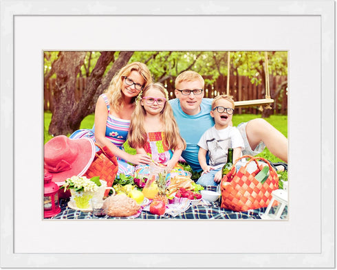 Poster Palooza 9x9 Frame White Solid Pine Wood Picture Frame | Includes UV Acrylic, Foam Board Backing & Hanging Hardware...