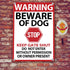 Beware of Dog Signs for Fence,Warning Tin Sign Beware of Dog,Do Not Enter,Home Kitchen Farm Garden Garage Wall Decor 12x8inch...