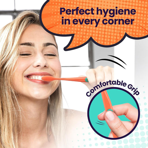 SANGSI Embossed Bristle Toothbrush, Soft Toothbrushes for Adults - Sensitive Teeth and Gums Care - Perfect Travel Essentials – Bubble Bubble Pop P...