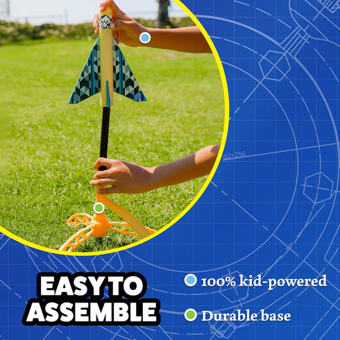 Stomp Rocket Original Stunt Plane Refill - 1 Wildcat Plane Only - Performs Crazy Tricks - Perfect Indoor and Outdoor Toy and Gift for Boys or Girl...