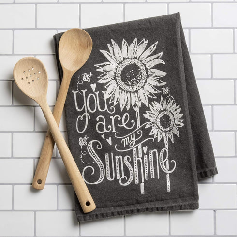 Primitives by Kathy Chalk Dish Towel, 28" x 28", You Are My Sunshine...
