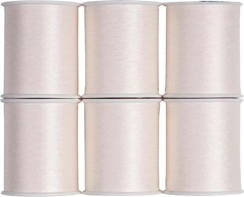 Superior Threads Sew Complete Polyester Sewing Quilting Thread 300 Yard Spool 6-Pack (Natural White)...