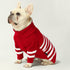 Fitwarm Dog Striped Knitted Sweater, Thermal Turtleneck Pet Coat, Dog Winter Clothes for Small Dogs Boy Girl, Cat Apparel, Red, Small...