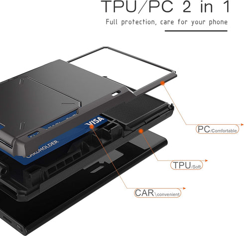 Asuwish Phone Case for Samsung Galaxy Note 20 5G with Tempered Glass Screen Protector and Credit Card Holder Slot Hybrid Protective Cell Rugged Co...