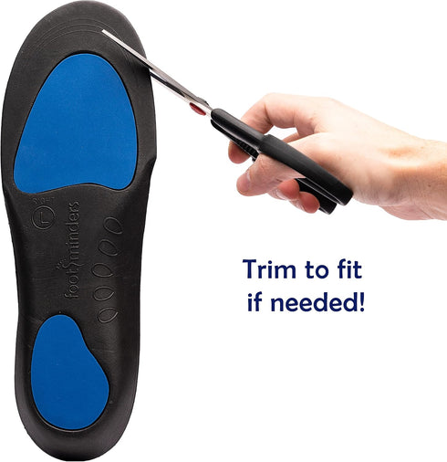 Comfort Orthotic Arch Support Insoles for Sport Shoes and Work Boots (Pair) (Large: Men 9½ -11 Women 10½ - 12) - Relieve Foot Pain Due to Flat Fee...