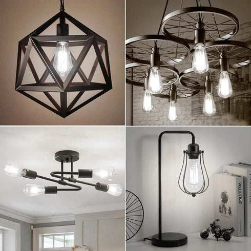 WIHTU Vintage LED Edison Bulbs, 6W Equivalent 60W, ST58 Antique LED Filament Bulbs, LED Light Bulbs with 95+ CRI, High Brightness Daylight 4000K, ...