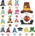 Juexica 32 Pcs Magnetic Diamond Painting Interchangeable Standing Posture Gnome Decor DIY Seasonal Gnome Sign Holiday Tiered Tray Decoration with ...
