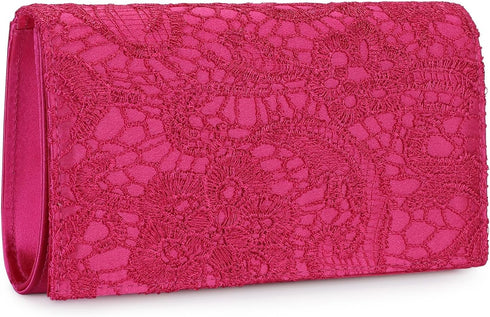 UBORSE Elegant Floral Lace Clutch Purses for Women Evening Handbag Envelope Clutch Bag Wedding Prom Party Purses...