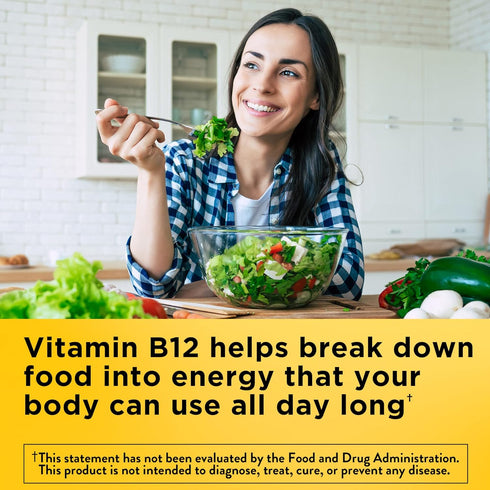 Nature Made Vitamin B12 1000 mcg, Dietary Supplement For Energy Metabolism Support, 75 Time Release Tablets, 75 Day Supply...