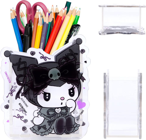 Anime Kuromi Desktop Desk Office Supplies Container Ceramics Pen Holder for Desk Cute Pencil Cup Pot Makeup Brush Holder Mini Box S...