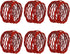 Handmade Round Red Mesh Napkin Rings Set of 6 Holder for Dinning Table Parties Everyday, Dia: 2 Inch...