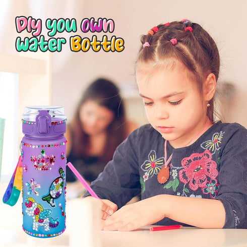 FOCone Decorate Your Own Water Bottle Kits for Girls - Fun Arts & Crafts Gift Toys for Ages 4-6-8-10, Birthday Gift Present for Budding Artists (U...