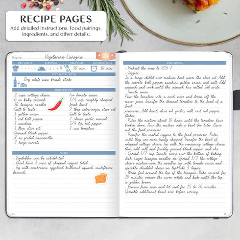 Legend Recipe Book – Blank Family Cookbook to Write In Your Own Recipes – Empty Cooking Journal – Personalized Cooking Notebook, Hardcover, A5, 58...