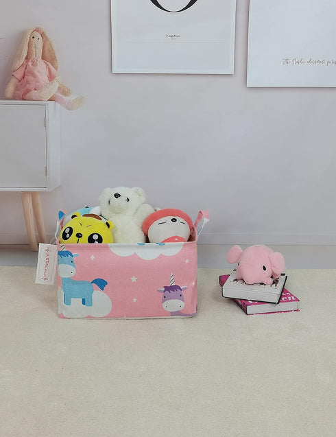 QUEENLALA Rectangular Laundry Hamper/Foldable Nursery Laundry Basket for Organizing/Storage Bin Baskets/Children Toy Office Bedroom/Toy Bin Closet...