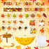 Qilery Fall in Love with Learning Bulletin Board Set Autumn Maple Leaves Pumpkin Cutouts Fall Theme Classroom Decorations for Thanksgiving School ...