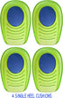 el + Memory Foam Shock Absorbing Heel Cups for Kid's with Sensitive Heels, Heel Spurs and General Foot or Ankle Pain, 2 Pairs, 4 Single Heelcups (...