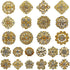 24 pcs Gold Rhinestone Brooch Crystal Brooch Wedding Invitation Cake Decoration Brooch Bouquet Kit Wholesale AMBR680...