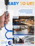25 Feet Repairable EVA Recoil Air Hose, Air Compressor Hose with 1/4" NPT Industrial Universal Quick Coupler and I/M Plug Kit, 200PSI Max Air Tool...