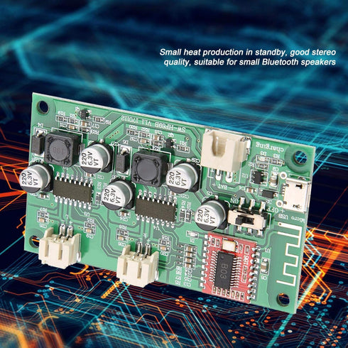 DC 5V/3.7V Lithium Battery Dual Channel 2x6W Micro USB Port Bluetooth Amplifier Board for Building Electronics Projects...