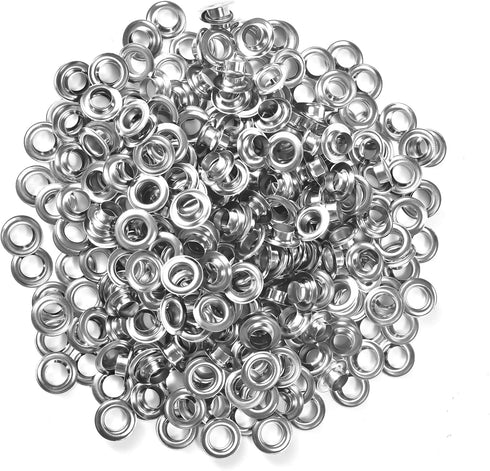 500pcs Grommets 1/4 Inch (6mm) Washers and Grommets Kit for Grommet Tool, Banner & Posters Metal Grommets Eyelets for Fabric Clothes Leather Belt ...