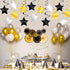 KatchOn, Black Gold and Silver Star Hanging Swirls- Pack of 30,No DIY | Black and Gold Party Decorations | Graduation Decor Class of 2025 | Gradua...