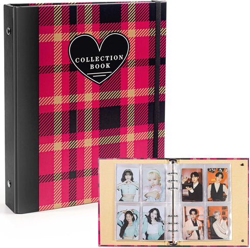 tutata Kpop Photocard Binder, Kpop Photocard Holder Book with Elastic Cord, 25 Sleeves, Hard Cardboard...